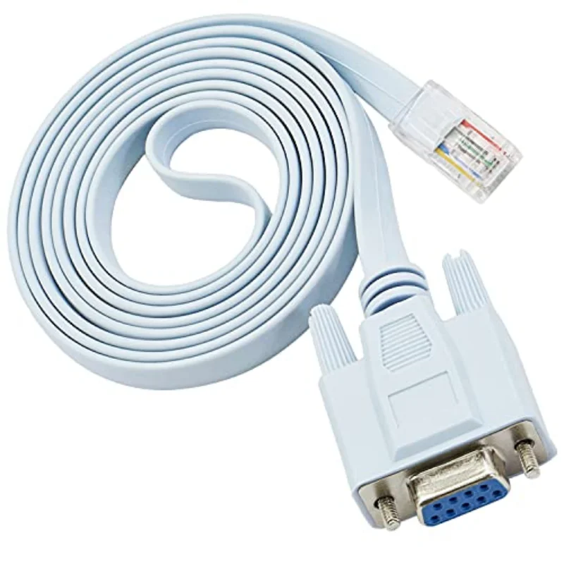 Cable de consola Nku RJ45 a DB9 Pin, adaptador de puerto serie RJ45 macho a RS232 hembra para interruptores de enrutador, equipo de cortafuegos