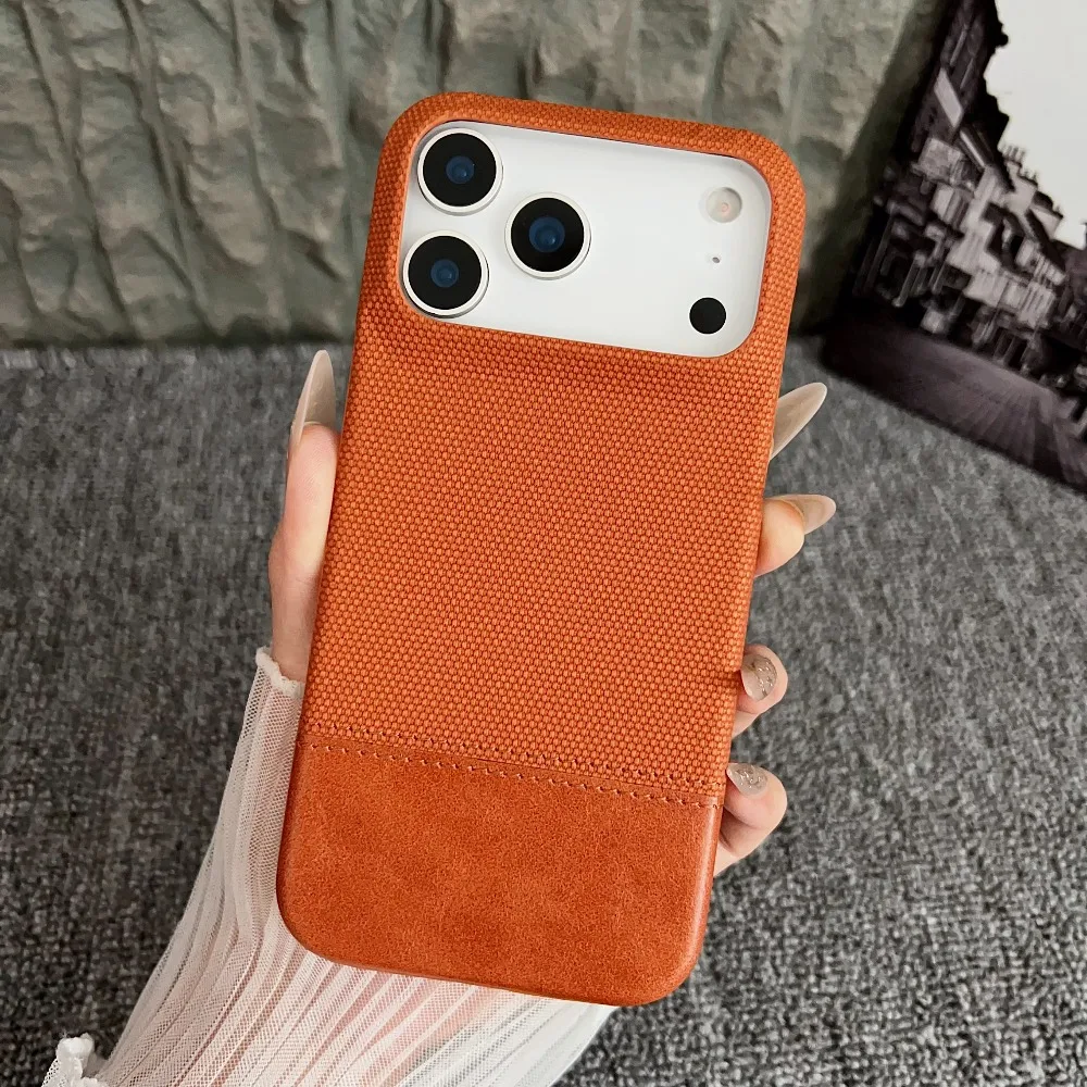 Funda magnética para iPhone 17 Pro Max 17 Pro Air Cover tela cuero Colorblock imán sin bordes para Mag-safe carcasa a prueba de golpes - imagen 4