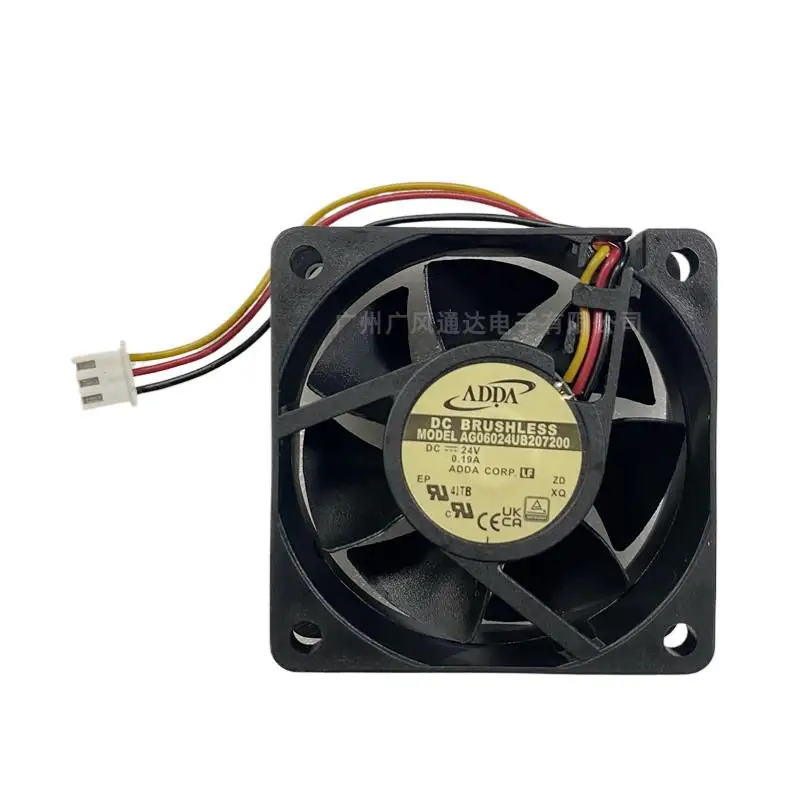 Para ADDA AG06024UB207200 60x60x20mm DC 24V 0.19A ventilador de refrigeración de chasis de doble rodamiento de bolas - imagen 5
