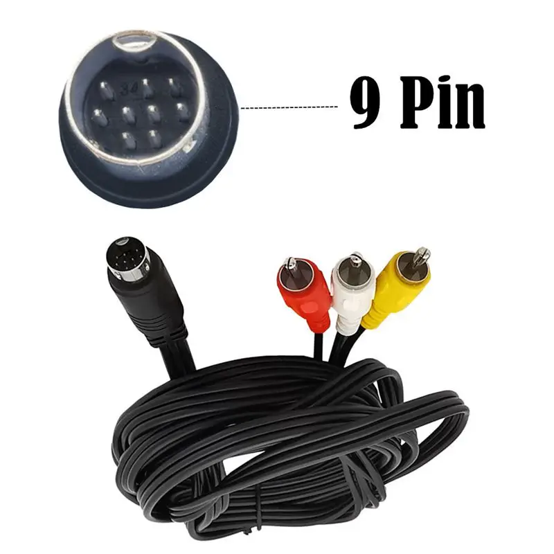 Mini DIN 9Pin S-Video a 3RCA RGB TV HDTV Cable adaptador Cable de diferencia de Color Terminal S Lotus Audio Video Cable de conexión - imagen 4