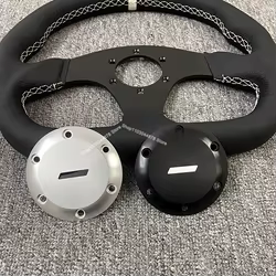Cubierta de botón de altavoz para volante de juego de carreras simulado, cubierta de Metal para volante Fanatec de 70mm