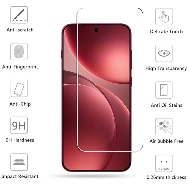 Vidrio totalmente transparente para OPPO Find X9, vidrio templado OPPO Find X9 Pro, Protector de pantalla HD, película protectora para teléfono OPPO Find X9 - imagen 2