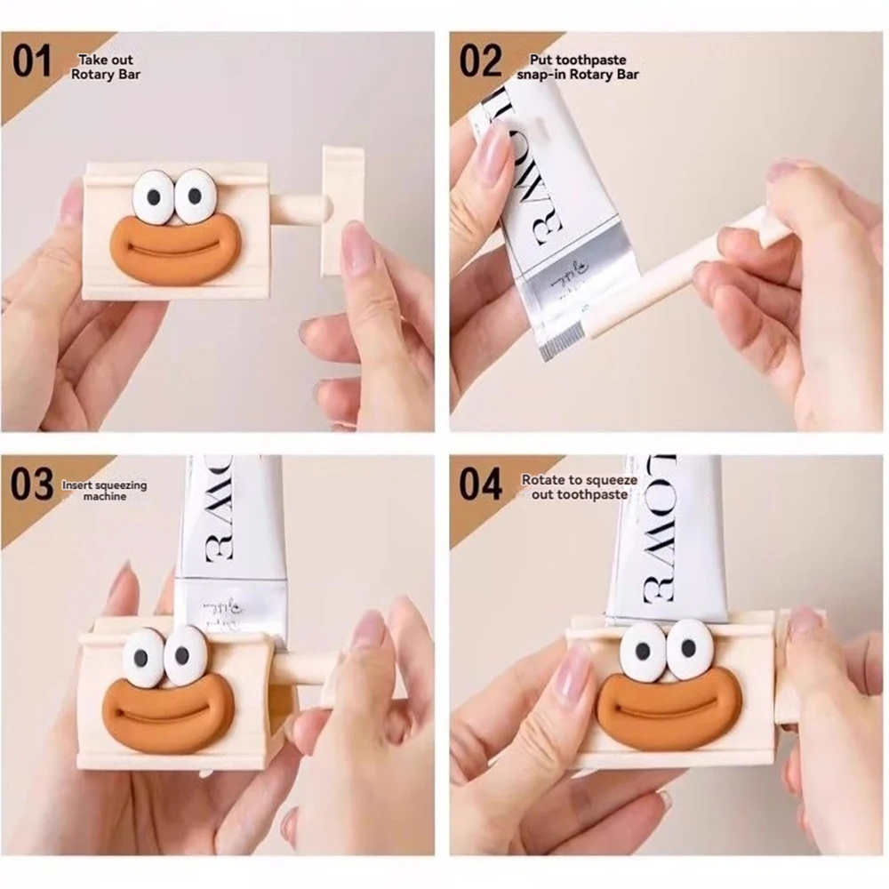 696 exprimidores manuales de dibujos animados, pasta de dientes para el hogar, baño, limpiador Facial, Clip rodante para apretar, soporte para asiento, soporte para pasta de dientes, bonito - imagen 5