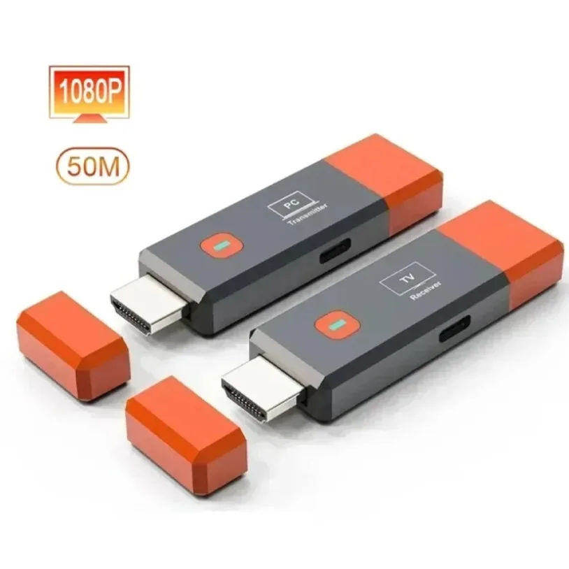 1080P 50M HDMI-Compatible Wireless Video Transmitter and Receiver kit TV Stick Dongle Adapter For TV Box Monitor Projector PC