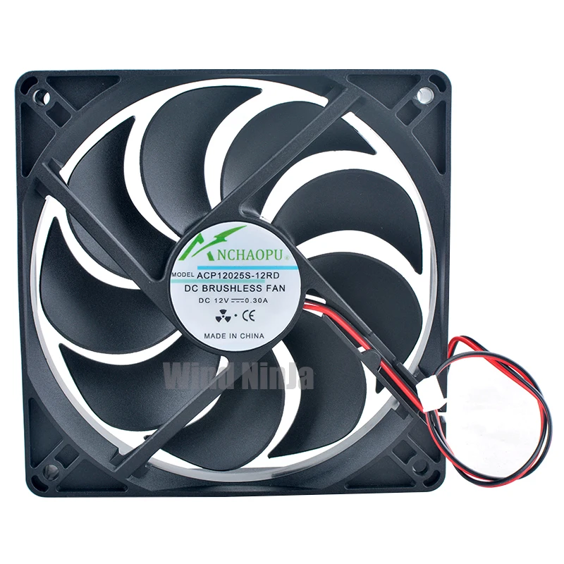 ACP12025S 12cm 120mm ventilador 120x120x25mm DC12V 0.30A 2000rpm ventilador de refrigeración de alta velocidad para fuente de alimentación del chasis - imagen 4