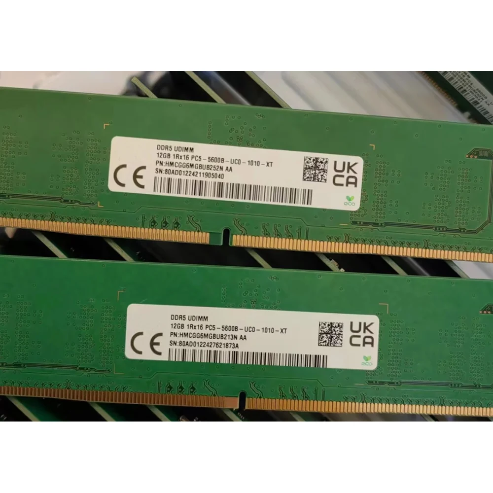1 Uds RAM para SK Hynix 12GB 1RX16 PC5-5600B DDR5 UDIMM memoria de escritorio HMCGG6MGBUB213N - imagen 4