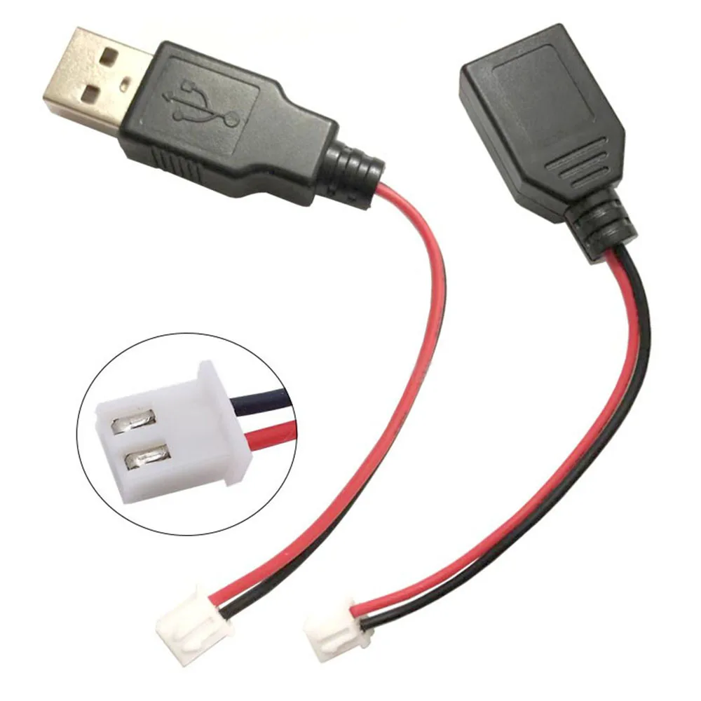 Conector de enchufe USB tipo A macho hembra con Cable de línea de Terminal de XH2.54-2P, enchufe USB de alimentación de 2 núcleos, Kits de bricolaje tipo A