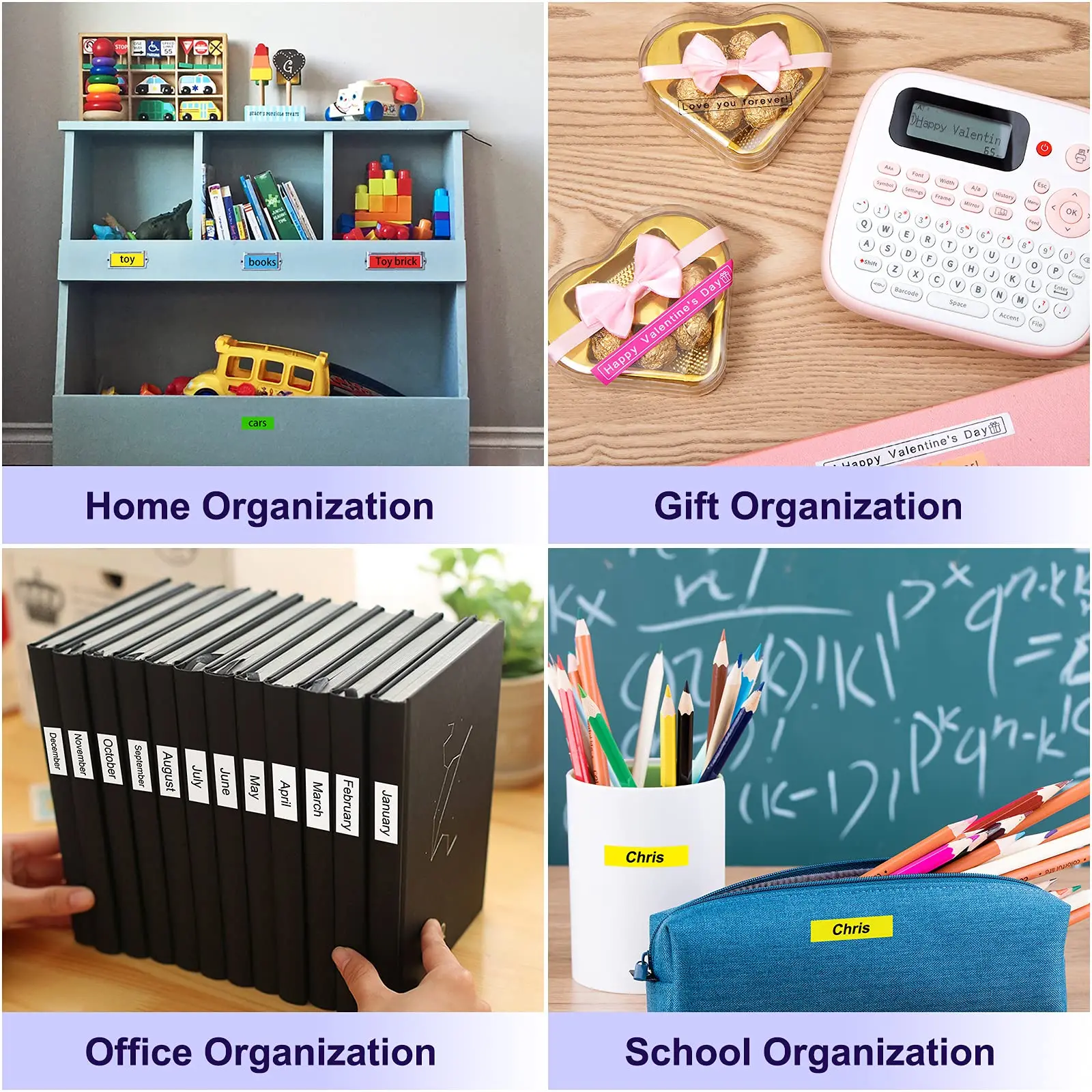 Cinta de etiquetas Tze impermeable para impresora Brother P touch y D210S, paquete de 5, 6/9/12mm, Tze-231, Compatible - imagen 4