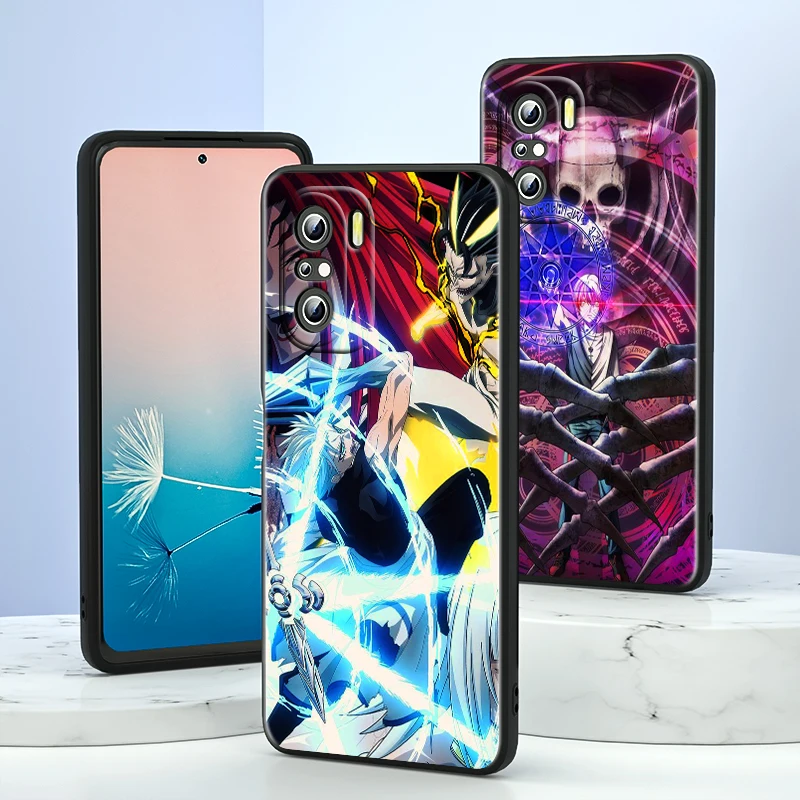 Anime Ragna carmesí para Xiaomi Redmi Note 13 12 11E 11S 11 11T 10 10S 9 9S Pro Plus 4G 5G funda de teléfono negra - imagen 3