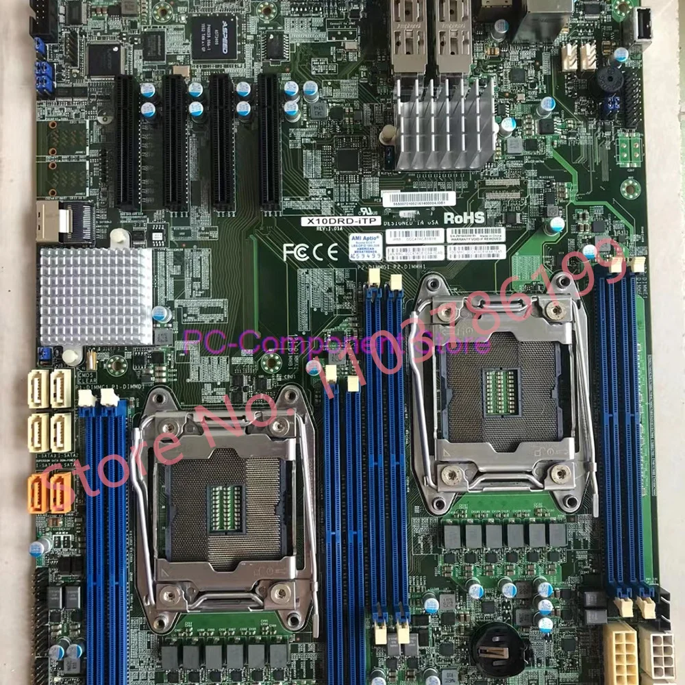   Placa base para PC E5-2600 v4/v3 Procesador familiar Puerto dual 10G SFP+ LGA2011 DDR4 X10DRD-iTP - imagen 3