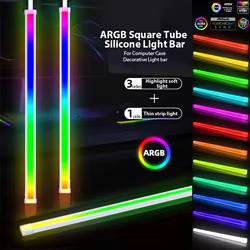 COOLCIRC Barra LED ARGB 5V 3Pin – Tira de Luz RGB para PC