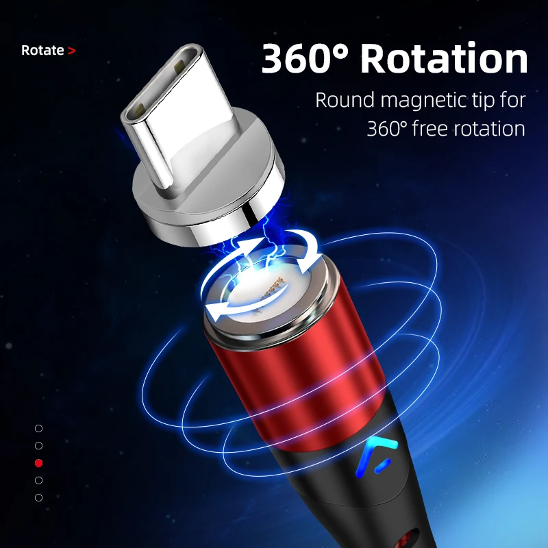 Cable IPone de carga súper rápida 5A, Micro Cable magnético USB tipo C para IPhone 14, Samsung S20, Xiaomi, Huawei P30, Cable de datos para teléfono - imagen 5