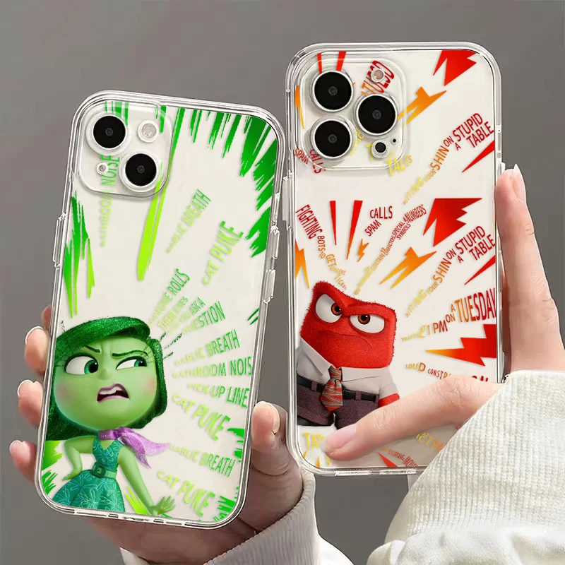 Funda de teléfono transparente con dibujos animados para iPhone, carcasa bonita para iPhone 16, 15, 14, 13, 12, 11, Mini Pro Max, X, XR, XSMax, 7, 8 Plus, SE20 - imagen 2