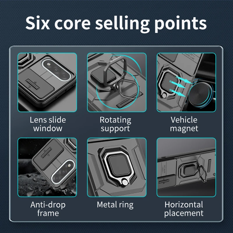 Para Oneplus Nord 5 funda Oneplus Nord 5 Nord5 Capas nuevo parachoques de teléfono Protector de lente trasera soporte de anillo Fundas Oneplus Nord 5 - imagen 4