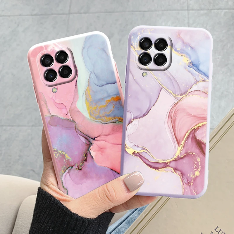 Funda para Samsung Galaxy M33 M53 5G, Funda de teléfono Vintage con pintura de acuarela de mármol, Funda suave de silicona para Samsung M 33 - imagen 3