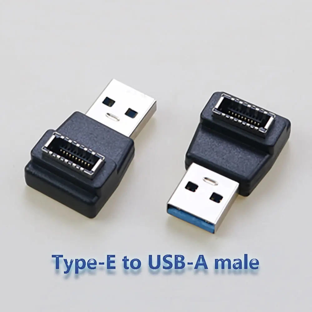 Adaptador de Cable USB 3,1 para Panel frontal, conector hembra de 90 grados, tipo e A tipo c, macho y hembra, e A USB 3,0 - imagen 3