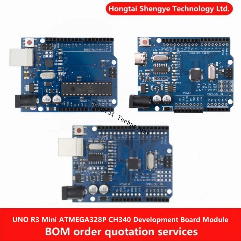 UNO R3 Mini WiFi ATMEGA328P CH340 Módulo de placa de desarrollo controlador Compatible con Arduino interfaz tpye-c