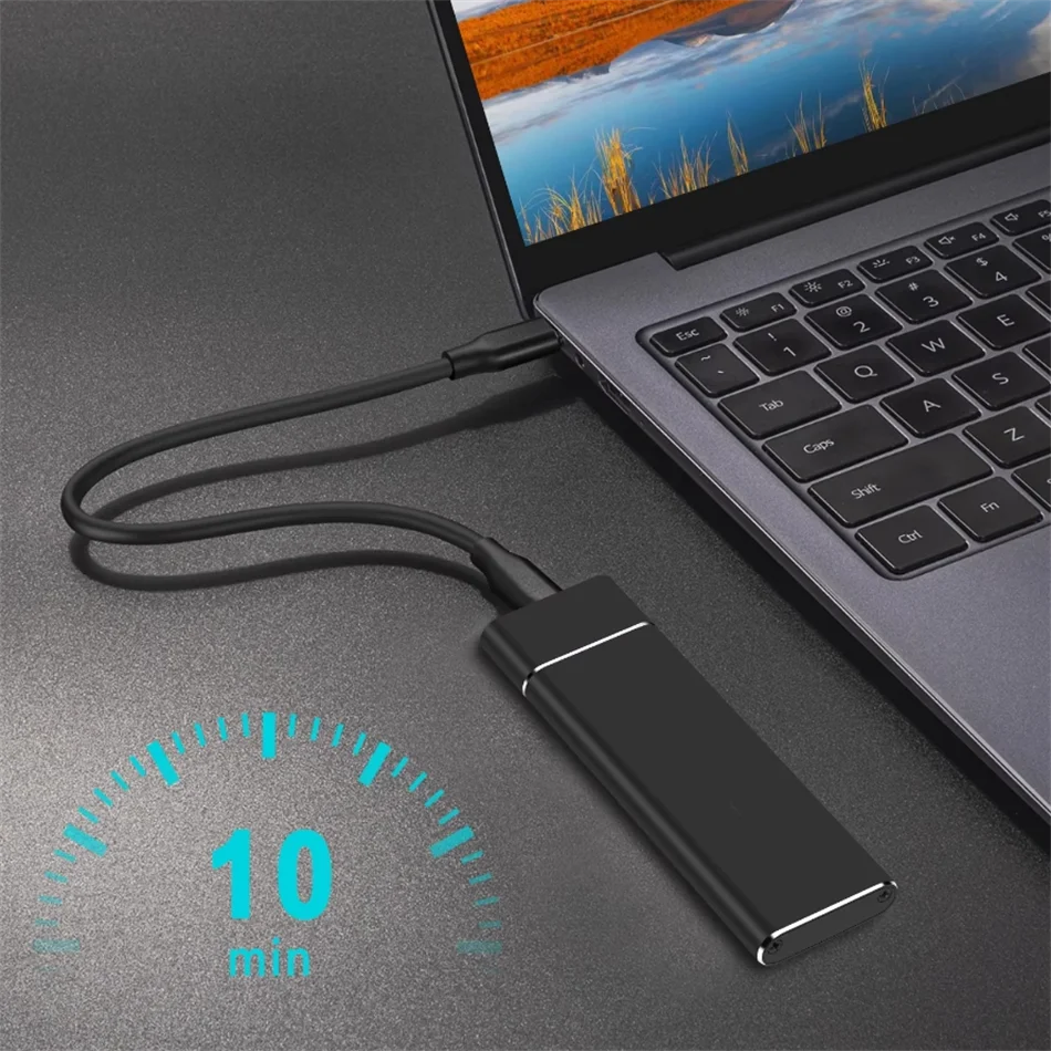 Caja de aleación de aluminio M.2 HDD, caja de disco duro B-KEY, caja de disco duro externo, interfaz USB C, compatible con protocolo SATA - imagen 5