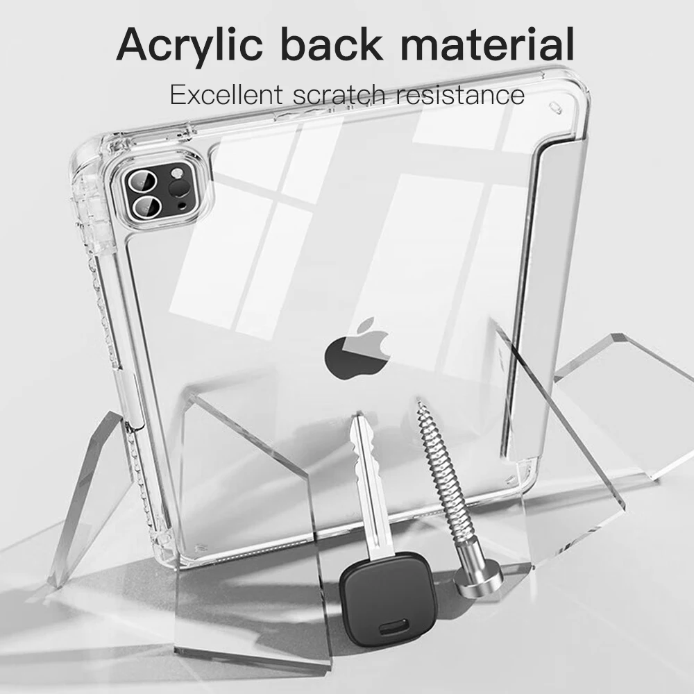 Funda transparente para iPad Pro 13 pulgadas 11 pulgadas M4 Air 11 pulgadas 13 pulgadas M2 iPad 10.a generación 10,9 Air 4 5 iPad 7 8 9a 10,2 5 6a 9,7 pulgadas - imagen 2