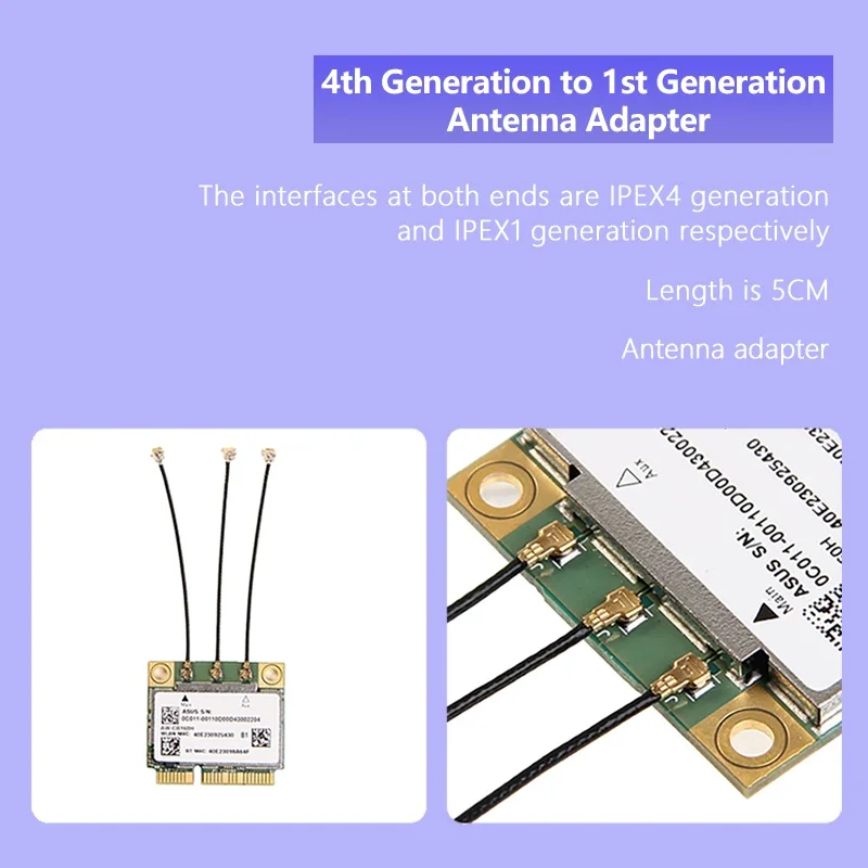 Antena dedicada a tarjeta de red NGFF, WIFI ANT, AX210, R5S, AX200 - imagen 3