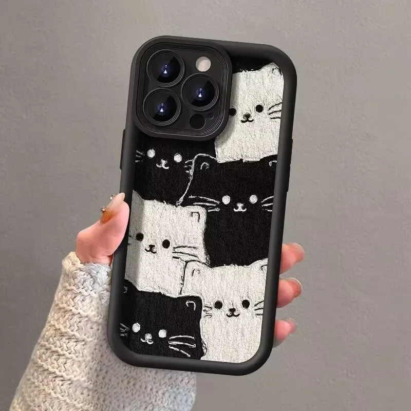 Funda con estampado de gato negro para Honor 400 Lite 200 Pro Magic 7 Lite 90 X9C Smart 5G Huawei P40 Lite Nova 5t, funda de silicona suave - imagen 2