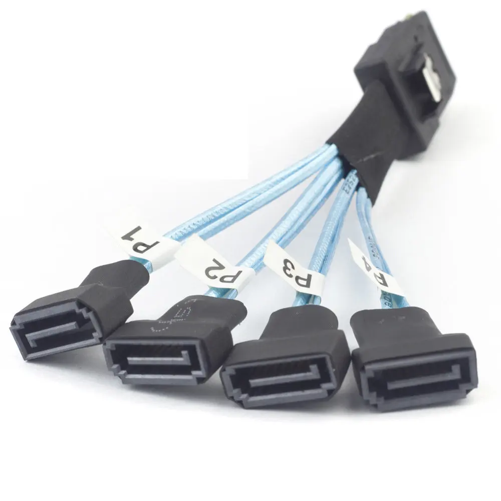 Mini SAS SFF-8087 a SATA 4x - cable de datos de alta velocidad 0,3 m