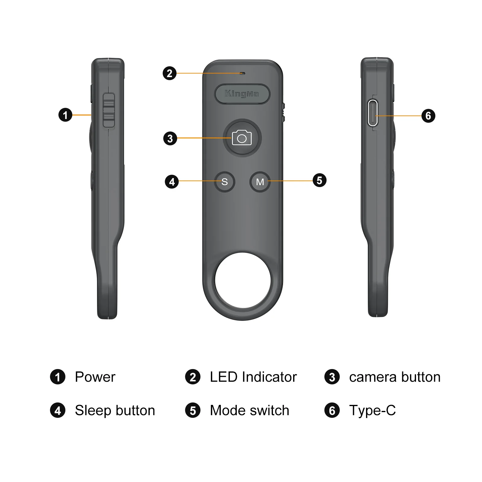 Control remoto inalámbrico Bluetooth para DJI Action5Pro Action4 Osmo 360 función de Zoom accesorios inteligentes de disparo de largo alcance - imagen 4