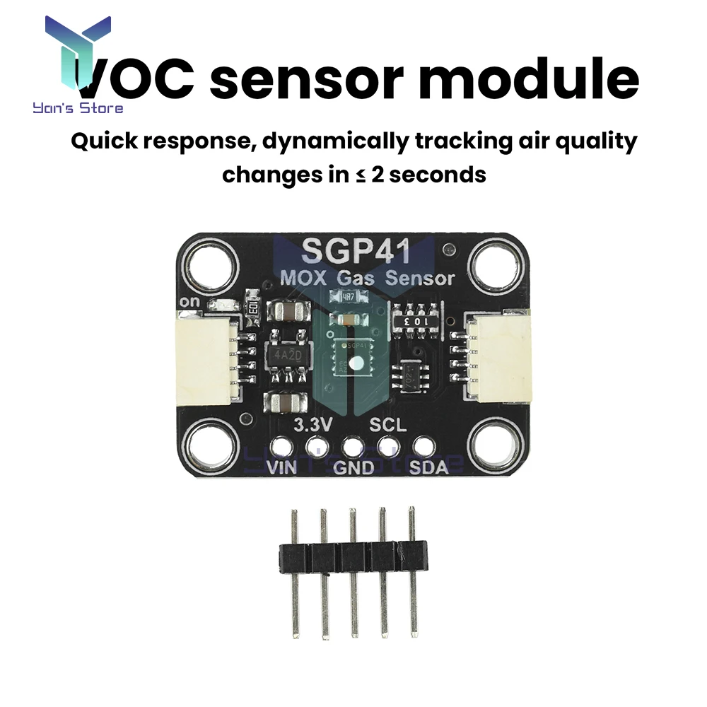 Módulo de sensor COV digital SGP40/41 Detector de ambiente de gas dual Plug and Play con consumo de energía ultrabajo para hogar inteligente - imagen 5