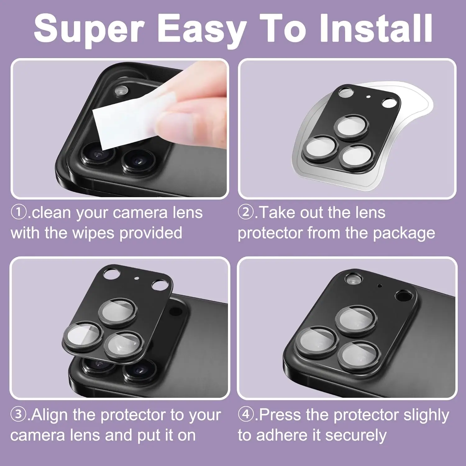 2 uds cubierta protectora de lente de cámara de vidrio templado de Metal para iPhone 17 Pro Max Air 16 Plus 15 14 13 Mini 17Pro protección de teléfono - imagen 3