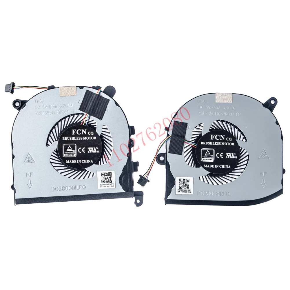 Ventilador de refrigeración de CPU + GPU para ordenador portátil de repuesto para DELL XPS15 9560 Precision 5520 Series 0VJ2HC 0TK9J1