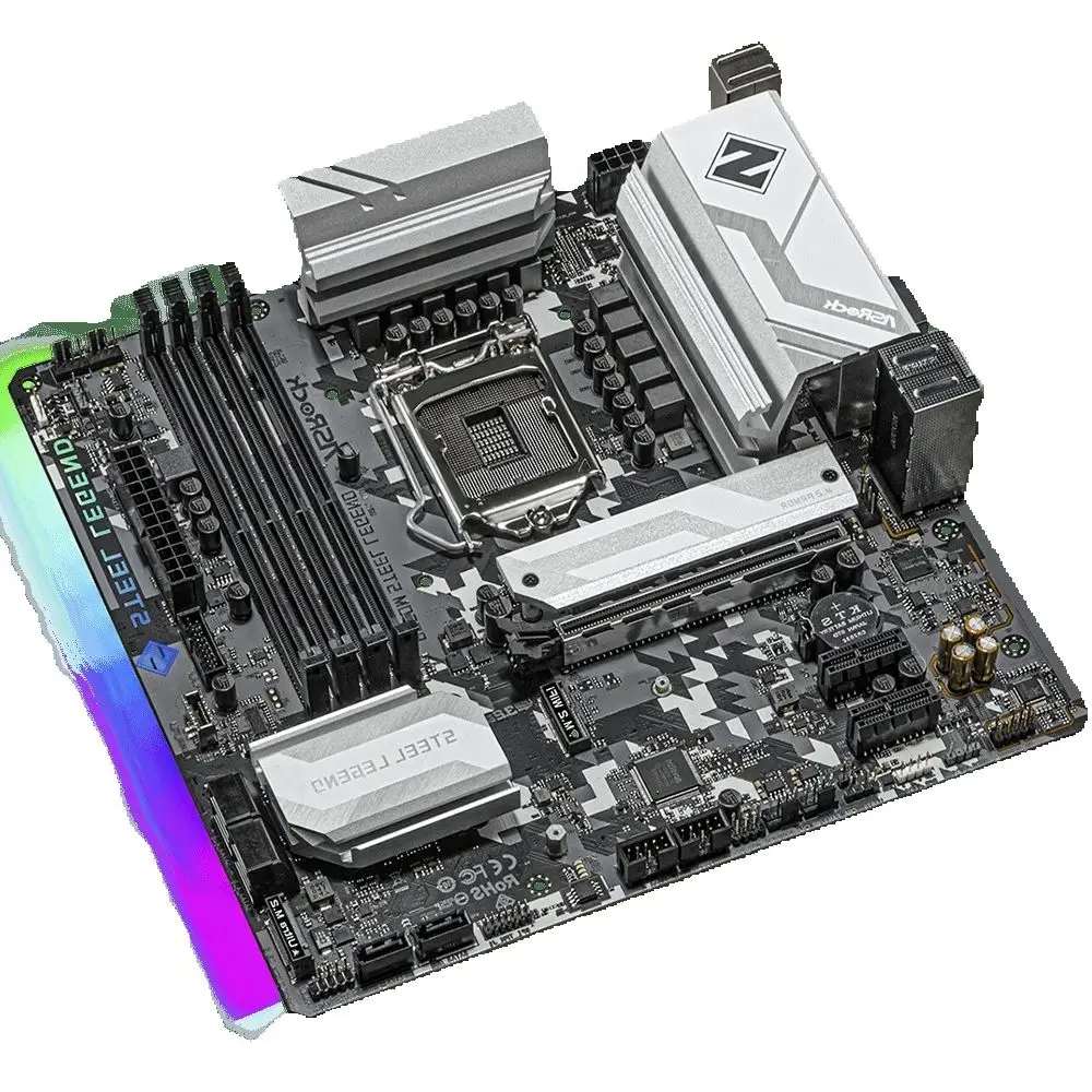 Placa base ASRock B560M STEEL LEGEND LGA1200 compatible con i9-10900K i7-10700 i5-10600KF i5-10400F i5 10400F CPU DDR4 4800MHz M.2 - imagen 4