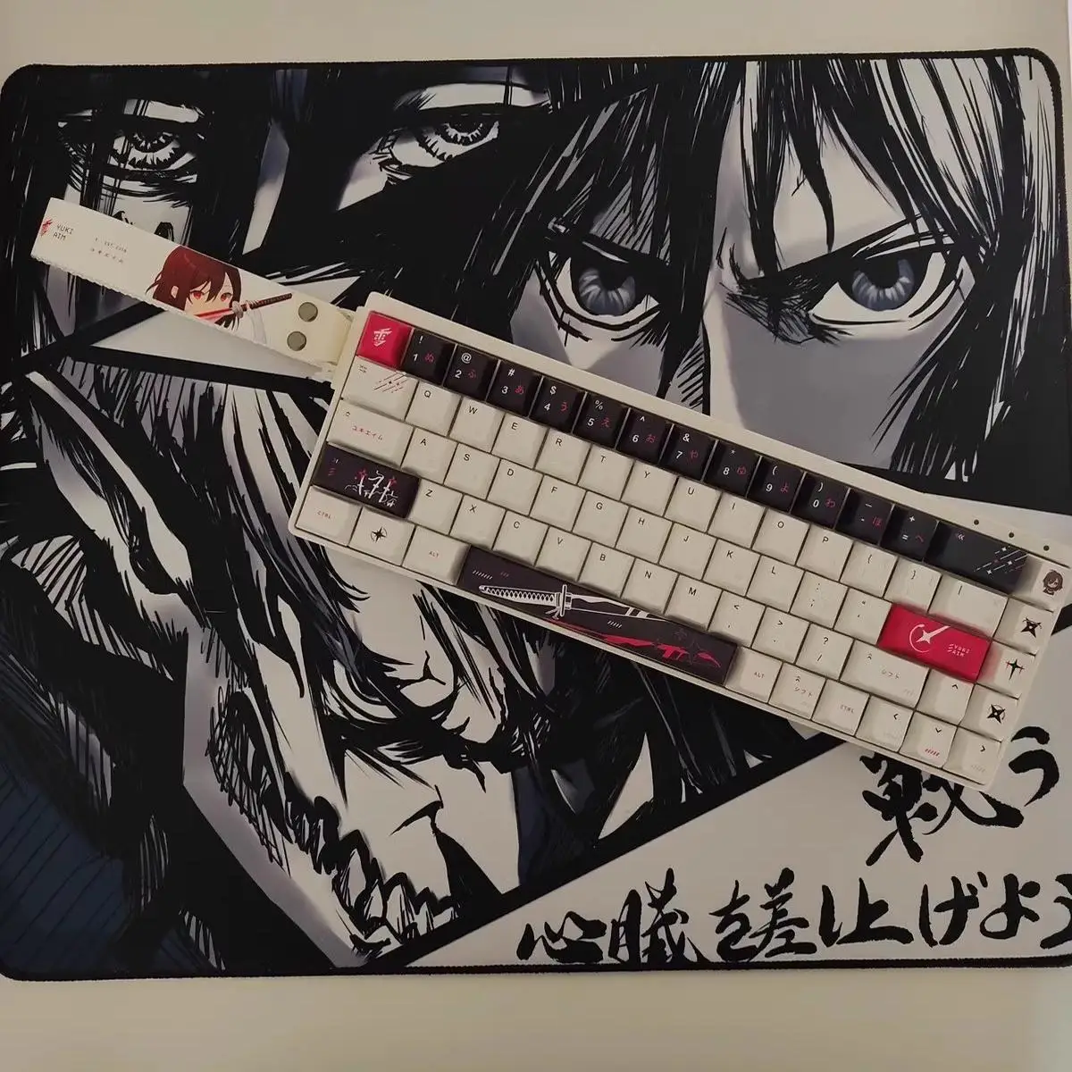 Teclas Yuki Aim de 130 teclas con tapa de llave japonesa, teclas de Anime, teclas gruesas de sublimación de tinte PBT, perfil de cereza Mad68/ez63/atk - imagen 4