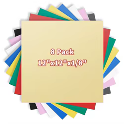 Tablero de tilo de madera contrachapada de colores, modelo artesanal de madera en blanco, materiales de corte de grabado láser de 300x300x3mm, 8 Uds.