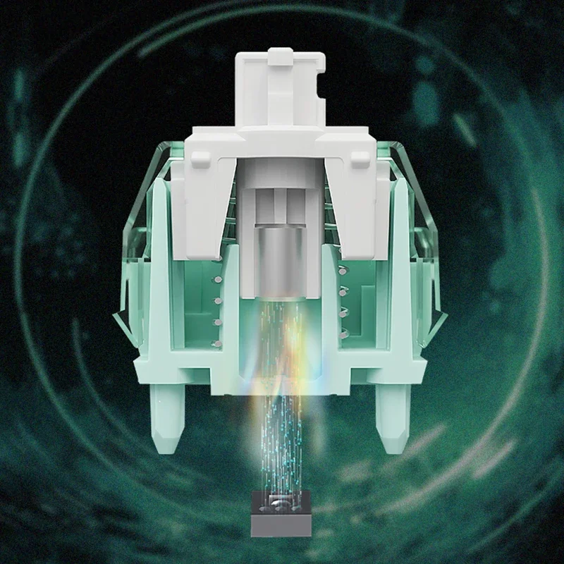 Gateron-interruptor magnético de Jade Pro, interruptor lineal de Jade mágico para teclado mecánico magnético, HIFI, prelubricado, 36g, POM, PC, PA66, Hall - imagen 3