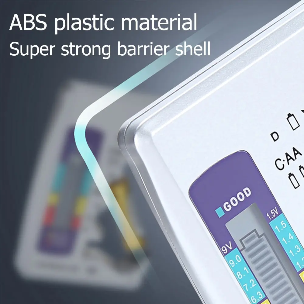 Probador Digital de batería, herramienta de diagnóstico con pantalla LCD de capacitancia, 1 piezas, C, D, N, AA, AAA, 9V, 1,5 V - imagen 4