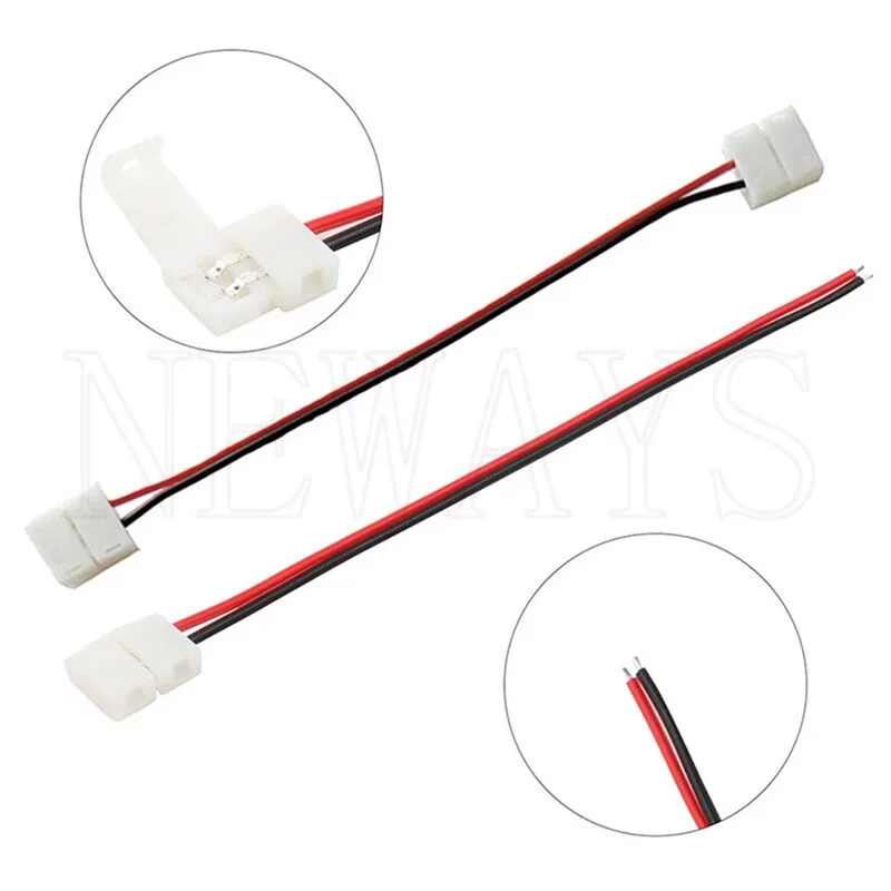 10 Uds 2/3/4/5/6 Pin conector para tira de LED para 8mm 10mm 12mm 3528 5050 5630 RGB RGBW IP20 cinta de luz LED no impermeable al cable - imagen 5
