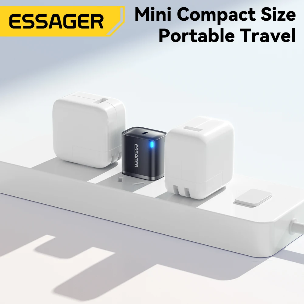 Essager Mini 30W tipo C cargador para iPhone 16 15 Xiaomi PD 20W Cable Lightning cargadores de viaje para iPhone 14 13 12 iPad Pro - imagen 4
