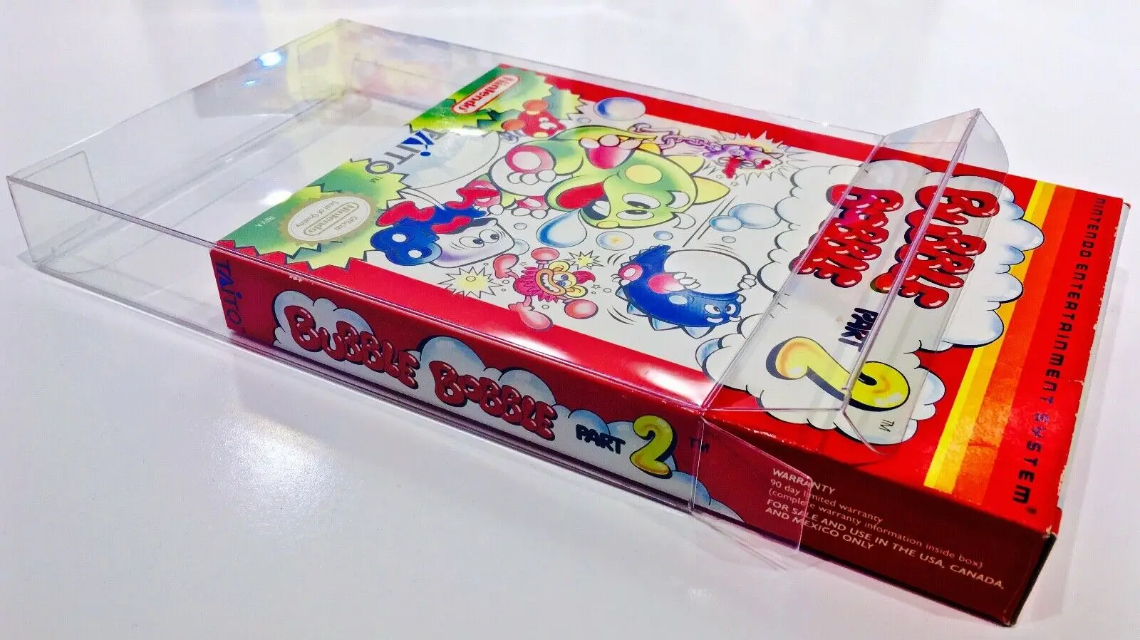 5 protectores de caja para cajas de videojuegos NINTENDO NES Vitrinas transparentes CIB, nuevas