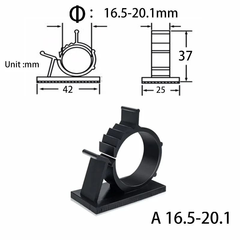 Black A 16.5-20.1mm
