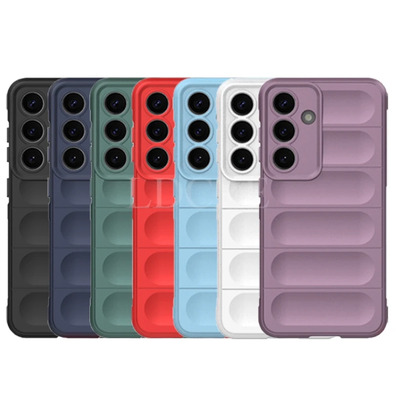 Para Samsung Galaxy S25 funda de silicona líquida Samsung S25 funda protectora de goma a prueba de golpes funda protectora de teléfono Fushion S25 Plus