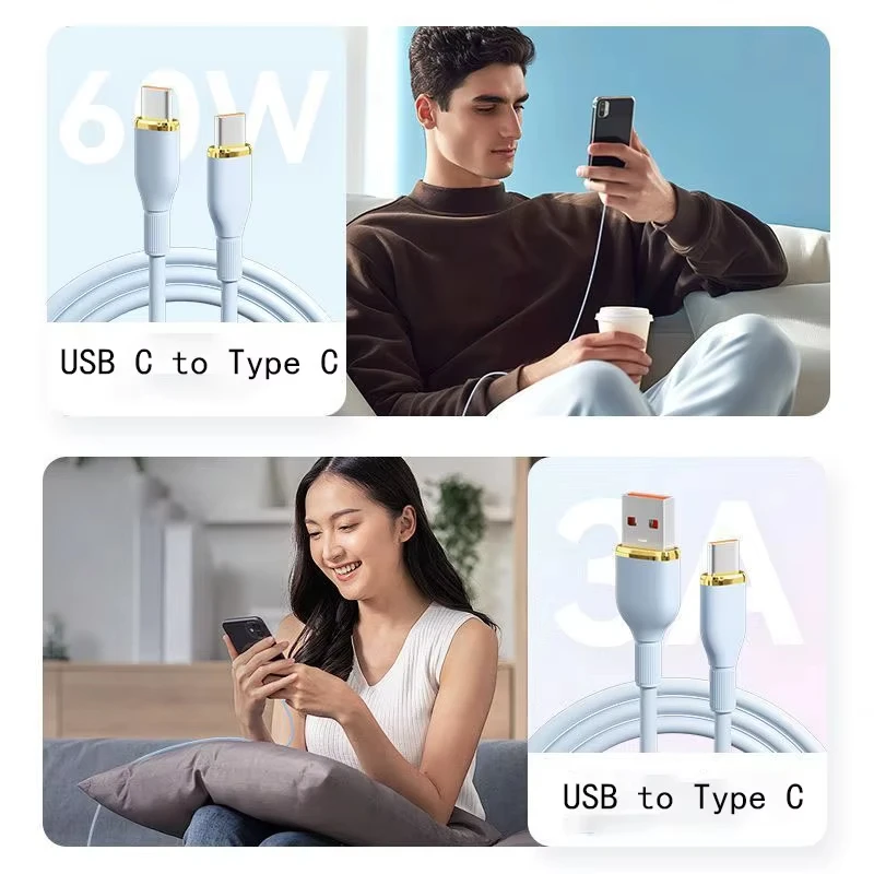 NNBILI 1M 1,5 M 100W Cable de datos tipo C de carga súper rápida 6A es adecuado para Iphone 15 Pro Max línea de carga de teléfono móvil Huawei - imagen 5