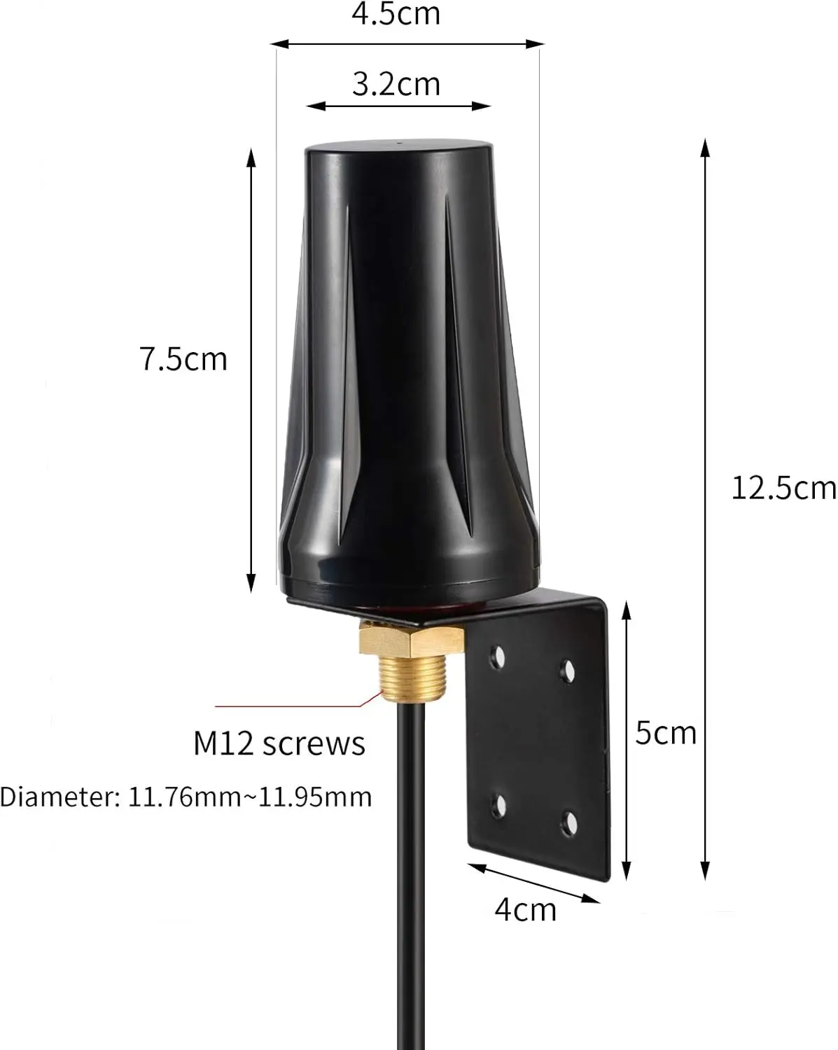 Antena impermeable macho SMA celular 5G 4G LTE Compatible con amplificador de señal celular para teléfono móvil módem enrutador 4G 3m con soporte - imagen 4