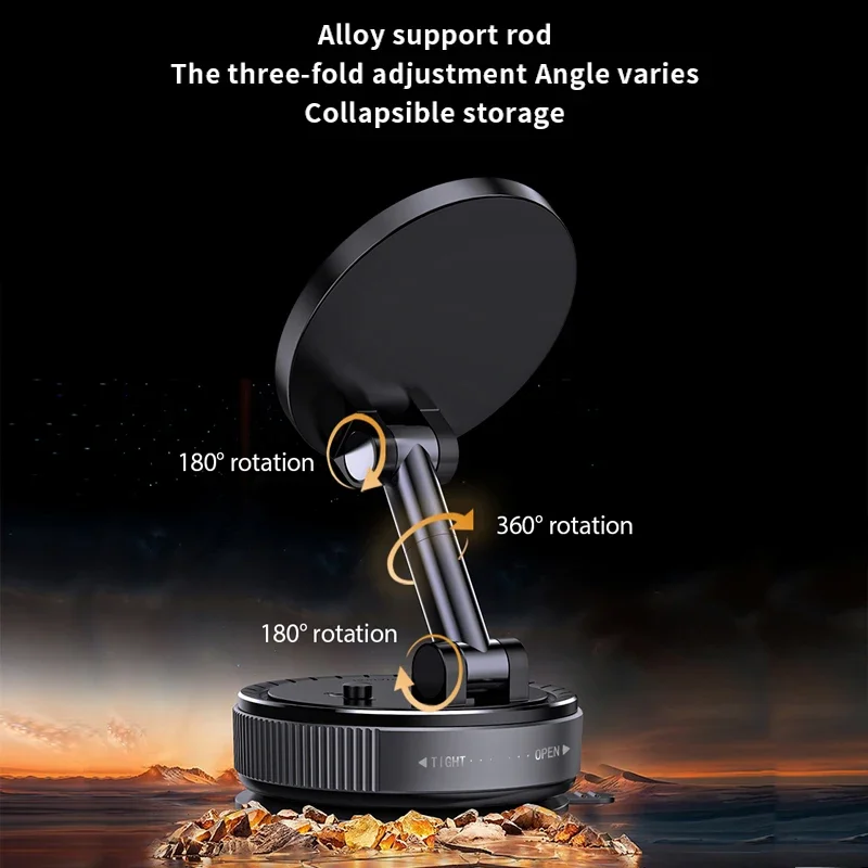 Nuevo Soporte magnético para teléfono de coche con adsorción al vacío, soporte giratorio de succión fuerte 360 para teléfono móvil, transmisión en vivo de escritorio - imagen 5