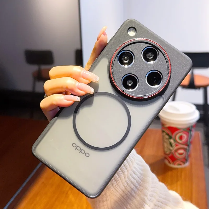 Para OPPO Find X8 Pro funda suave de PC mate transparente magnético MagSafe funda protectora trasera para Find X8 X8 Pro carcasa de teléfono - imagen 3