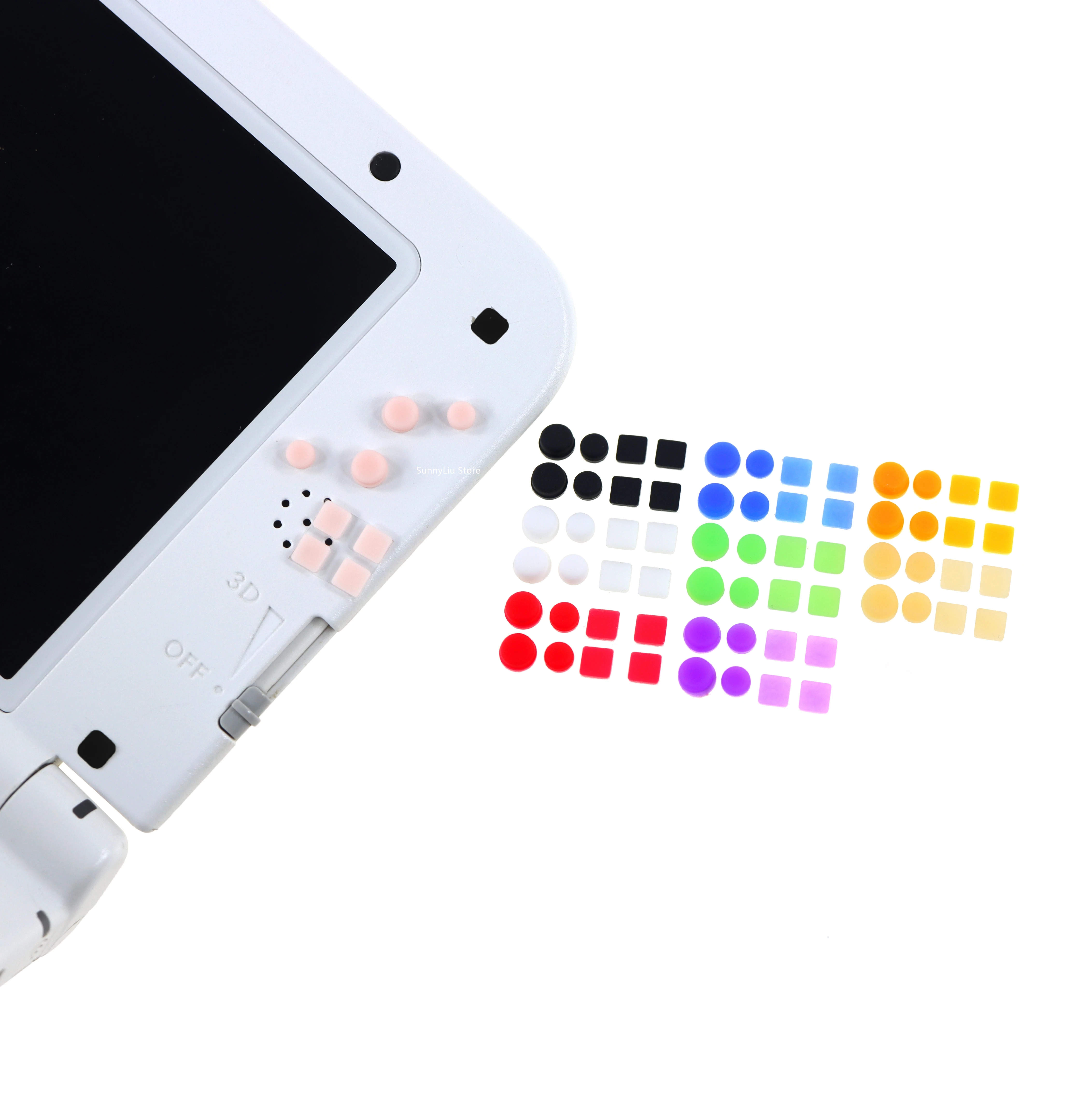 Cubierta de pies de tornillo de carcasa trasera delantera para 3DSLL/3DSXL cubierta de tapón antipolvo de pies de goma de tornillo para 3DS XL LL - imagen 4