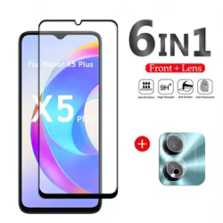 Para Honor X5 Plus vidrio Honor X5 Plus vidrio templado cubierta completa Protector de pantalla película de cámara Honor X5 Plus vidrio