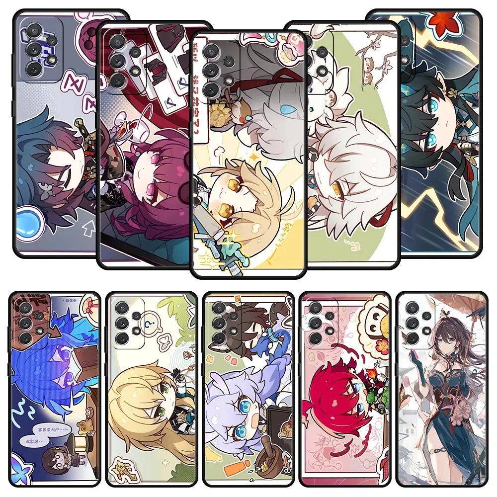 Funda de juego Honkai Star Rail para Samsung A51, A71, A21S, A12, A11, A31, A41, A52, A32, A23, A33, A53, A73, A03S, A05S, A13, 5G, A72, A54, A34