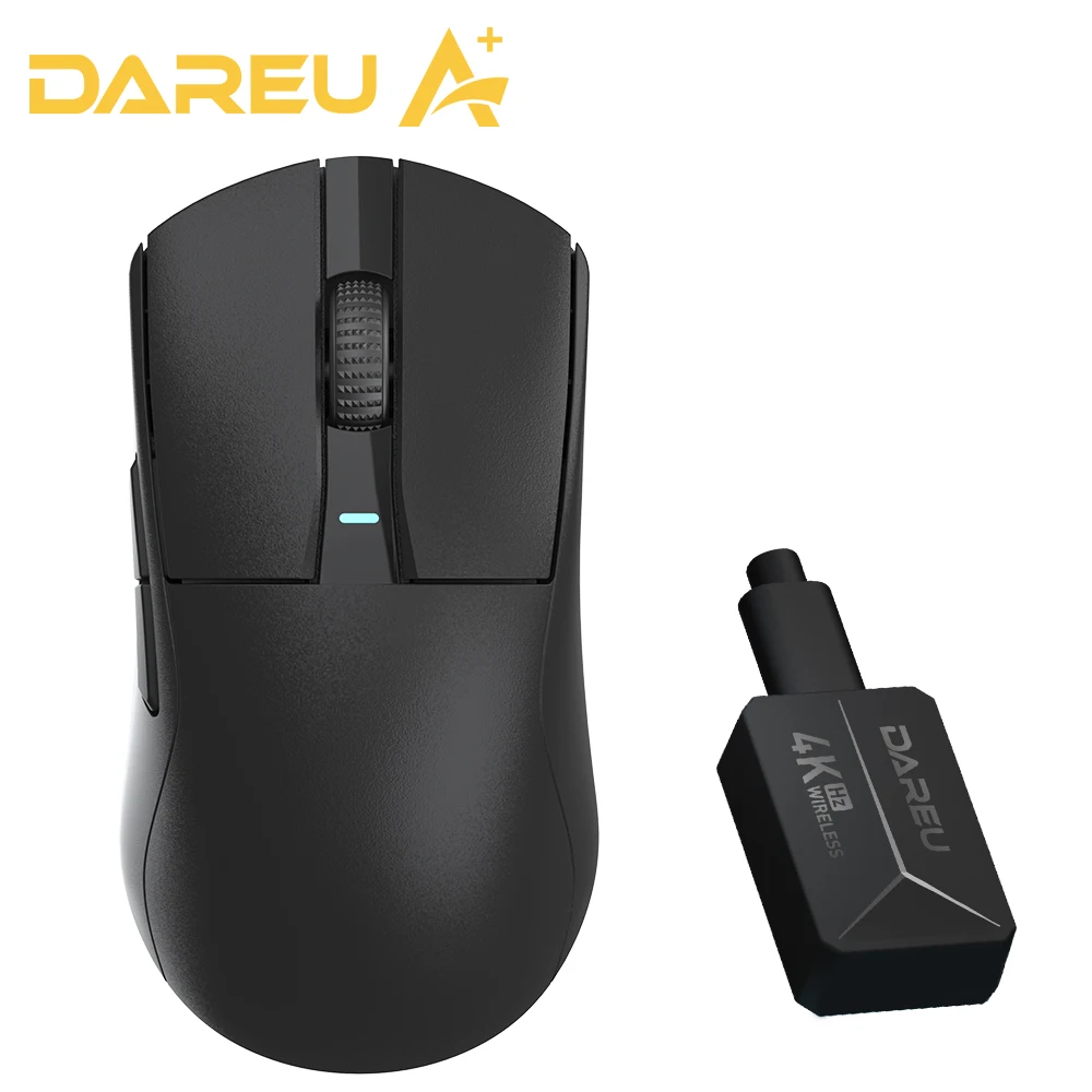 DAREU-ratón PBT inalámbrico con cable, 4KHz, trimododo, 2,4G, PAW3395, 26000 DPI, RGB, 6 botones programables, recargable para PC, portátil y Gamer - imagen 2