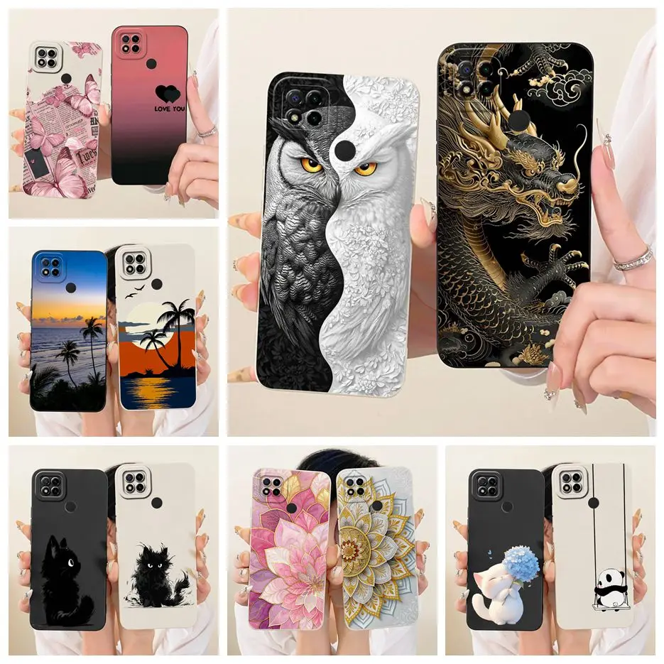 Para Xiaomi Poco C31 funda PocoC3 Cool Owl Dragon funda pintada a prueba de golpes funda de silicona suave para Xiaomi Poco C3 C 31 bolsas PocoC31