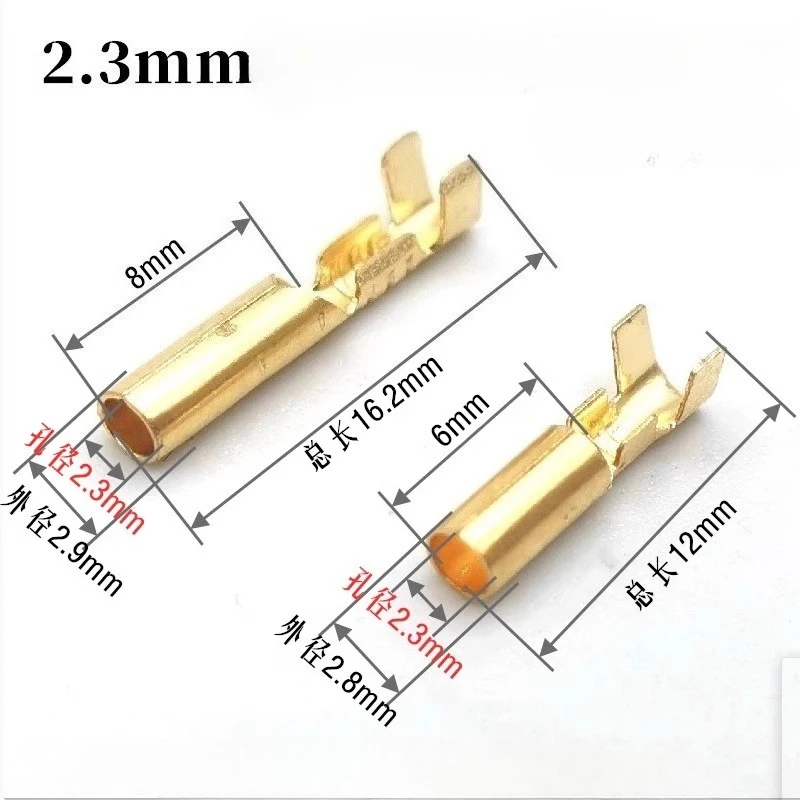 100 Uds resorte de agujero redondo Dim1.5mm 1 8mm 2,0mm 2,3mm 2mm enchufe de orificio Circular, Terminal de enchufe cilíndrico resorte de enchufe hembra - imagen 5